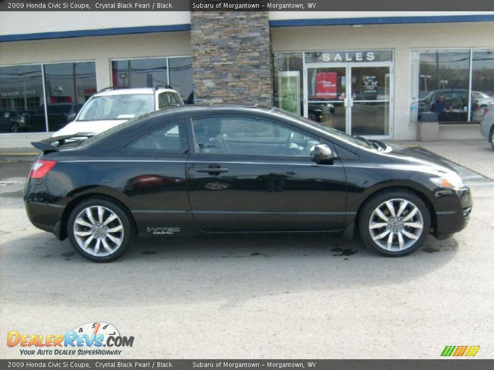 2009 Honda Civic Si Coupe Crystal Black Pearl / Black Photo #8