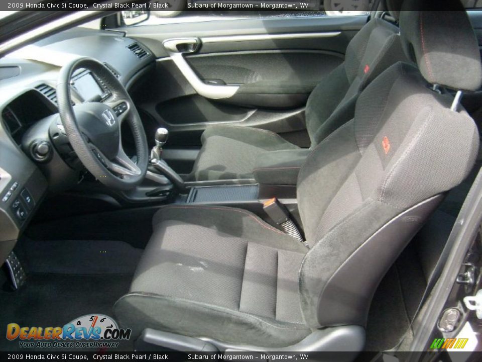 2009 Honda Civic Si Coupe Crystal Black Pearl / Black Photo #10