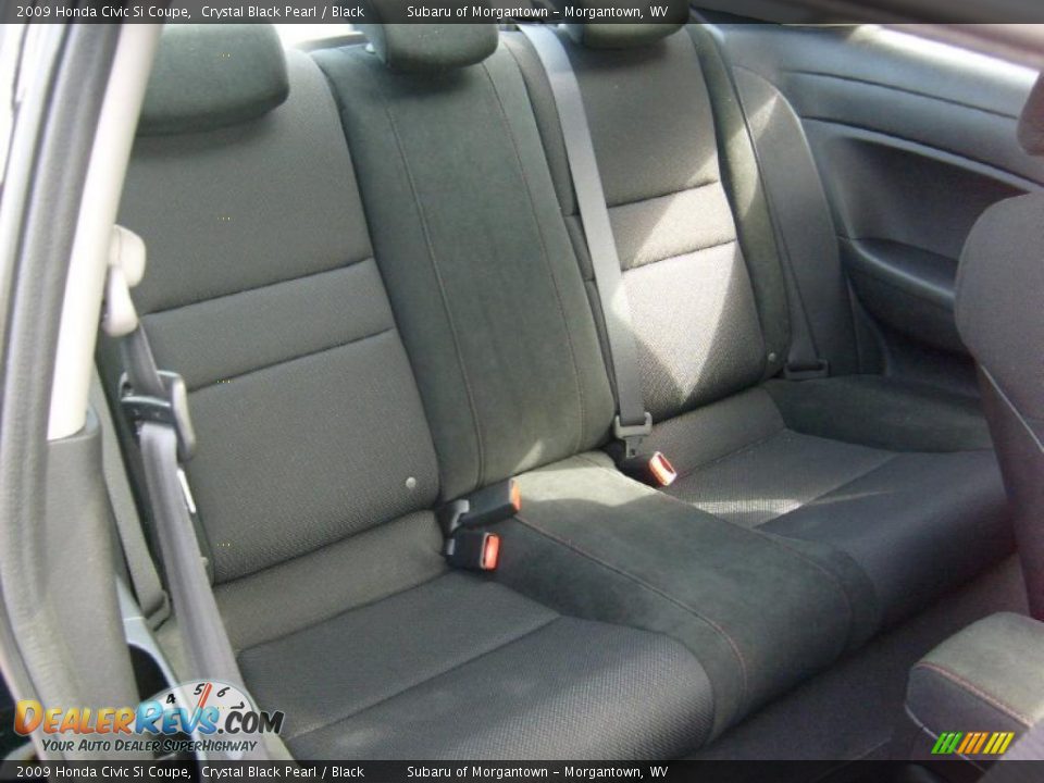 2009 Honda Civic Si Coupe Crystal Black Pearl / Black Photo #15