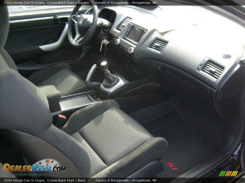 2009 Honda Civic Si Coupe Crystal Black Pearl / Black Photo #16