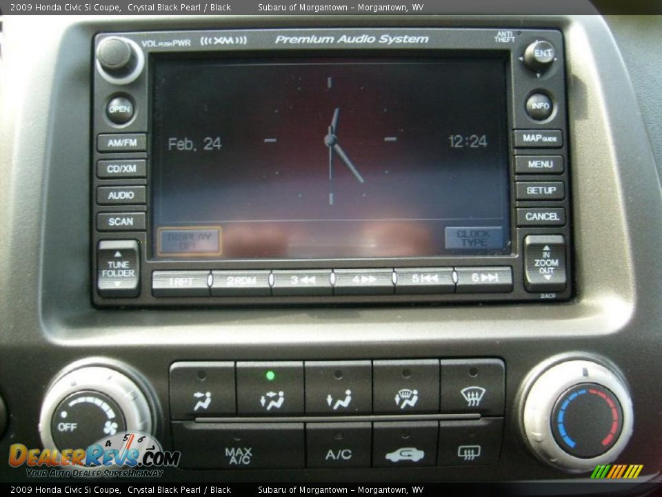 2009 Honda Civic Si Coupe Crystal Black Pearl / Black Photo #19