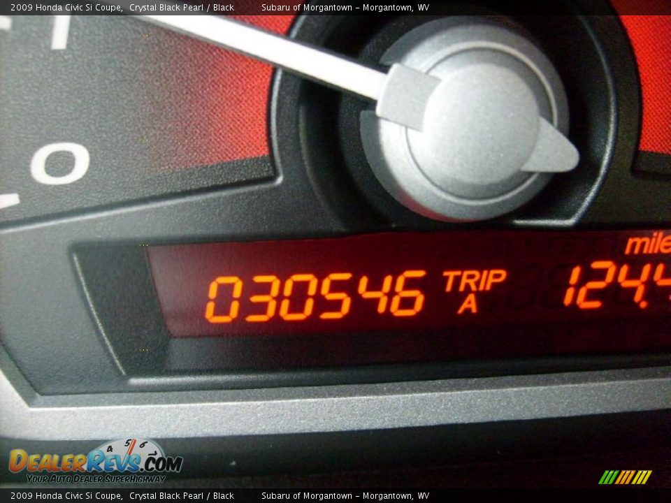 2009 Honda Civic Si Coupe Crystal Black Pearl / Black Photo #20