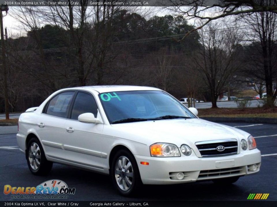 2004 Kia Optima LX V6 Clear White / Gray Photo #1