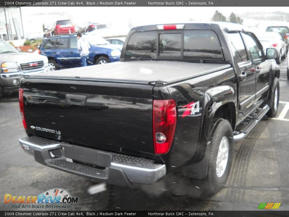 2004 Chevrolet Colorado Z71 Crew Cab 4x4 Black / Medium Dark Pewter Photo #2
