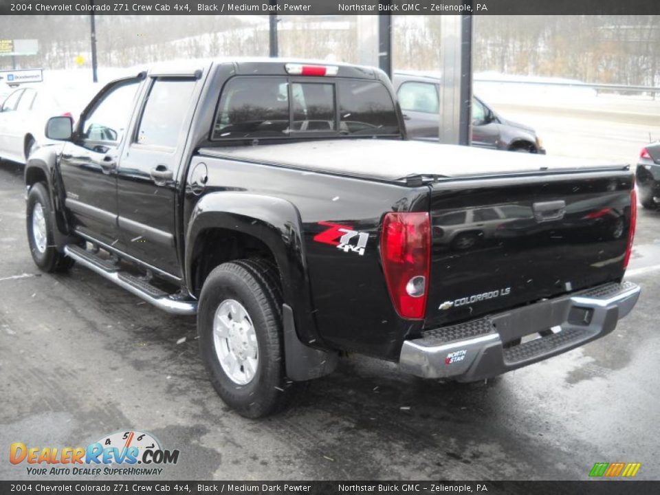 2004 Chevrolet Colorado Z71 Crew Cab 4x4 Black / Medium Dark Pewter Photo #5