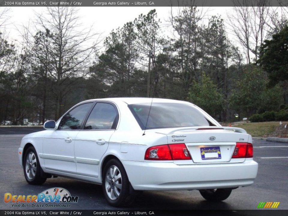 2004 Kia Optima LX V6 Clear White / Gray Photo #5