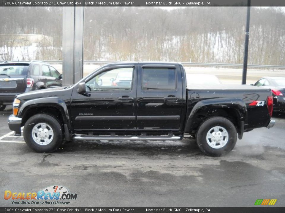 2004 Chevrolet Colorado Z71 Crew Cab 4x4 Black / Medium Dark Pewter Photo #6