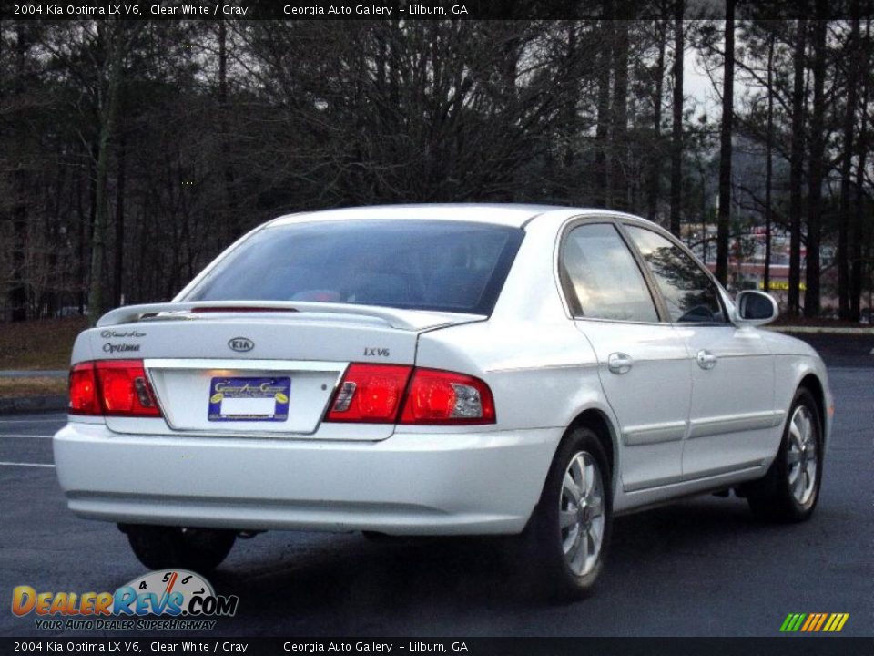 2004 Kia Optima LX V6 Clear White / Gray Photo #6
