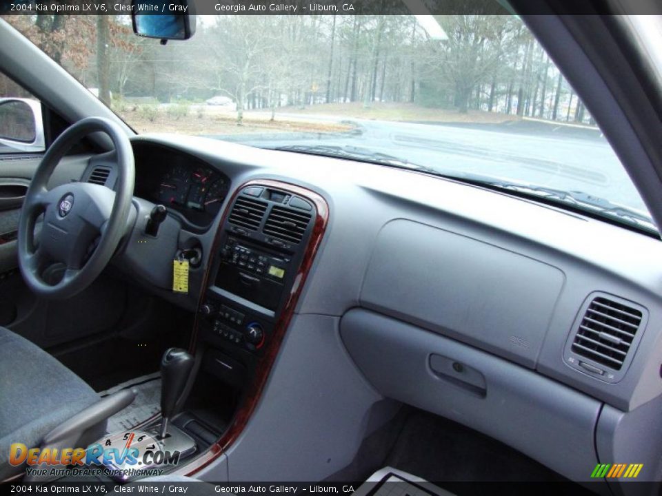 2004 Kia Optima LX V6 Clear White / Gray Photo #7