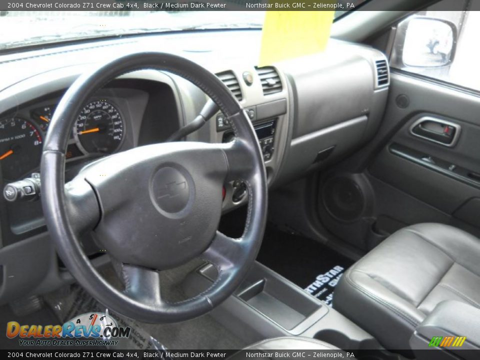 2004 Chevrolet Colorado Z71 Crew Cab 4x4 Black / Medium Dark Pewter Photo #9