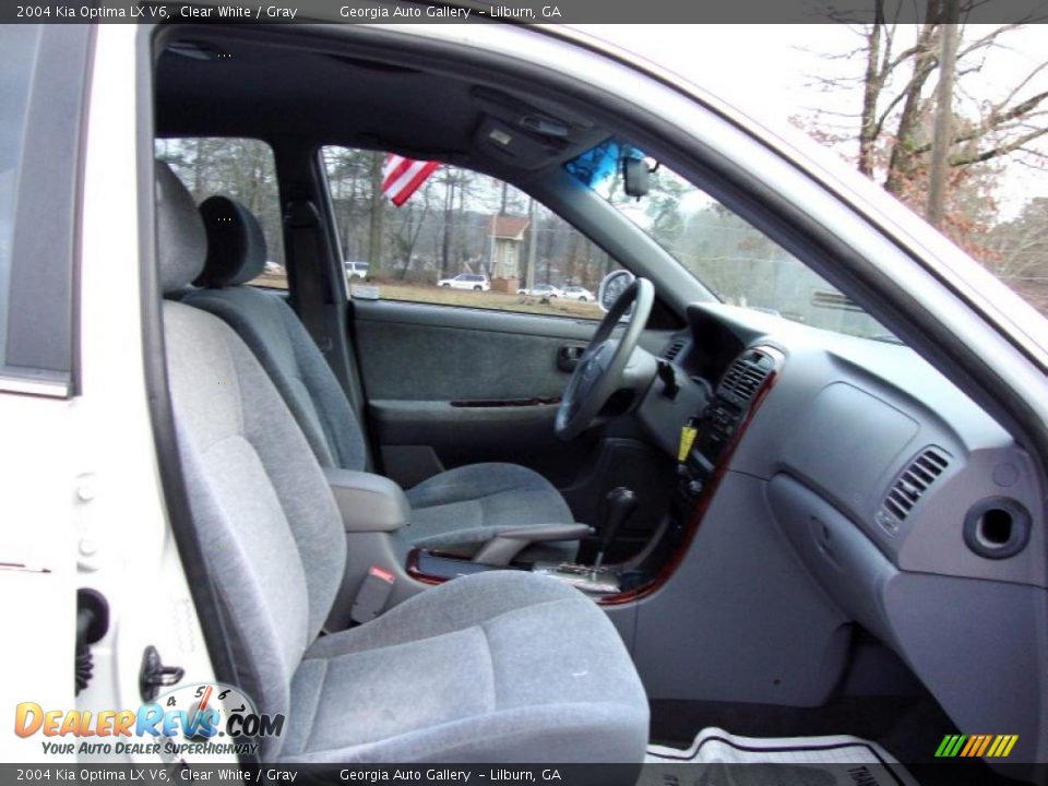 2004 Kia Optima LX V6 Clear White / Gray Photo #9