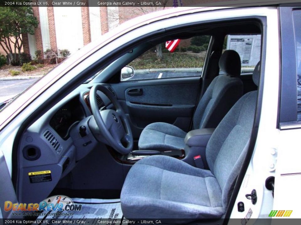 2004 Kia Optima LX V6 Clear White / Gray Photo #10