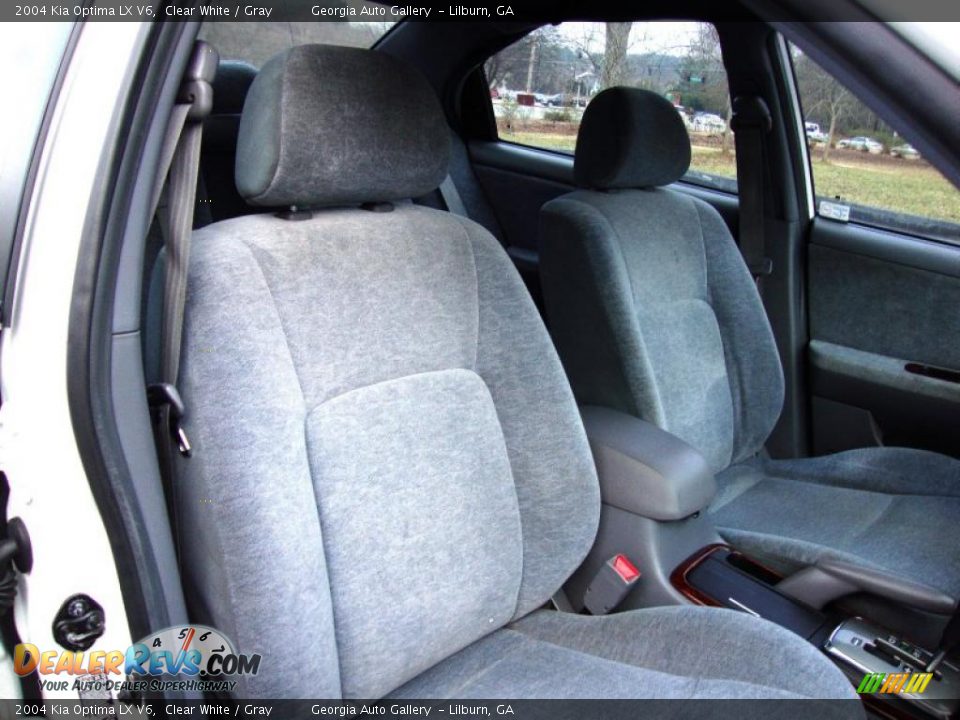2004 Kia Optima LX V6 Clear White / Gray Photo #11
