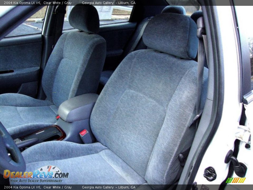 2004 Kia Optima LX V6 Clear White / Gray Photo #12