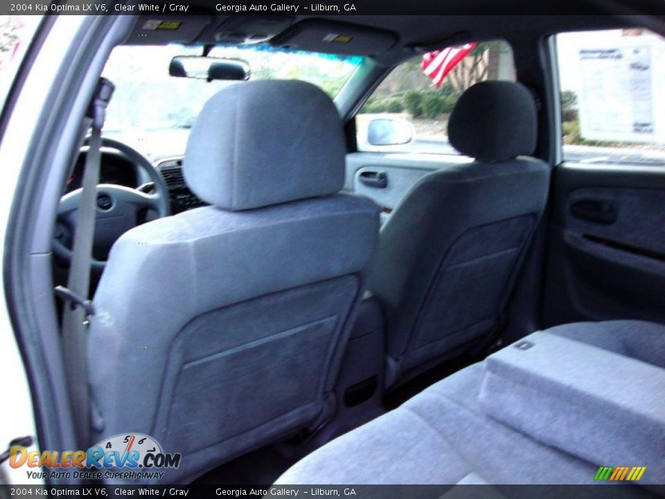 2004 Kia Optima LX V6 Clear White / Gray Photo #14
