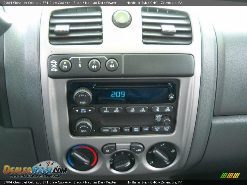 2004 Chevrolet Colorado Z71 Crew Cab 4x4 Black / Medium Dark Pewter Photo #17