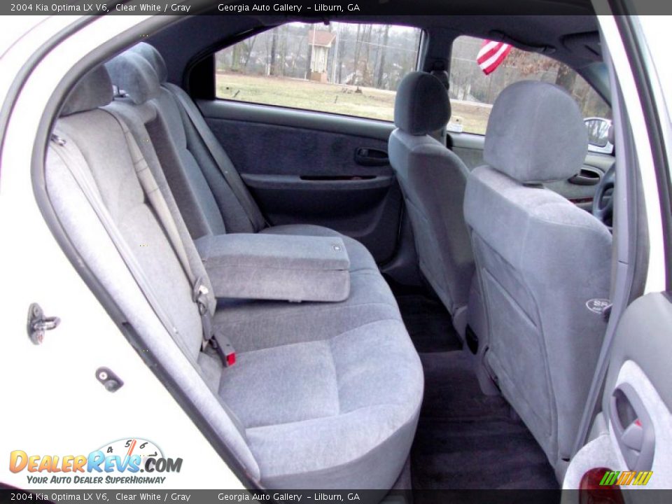 2004 Kia Optima LX V6 Clear White / Gray Photo #15