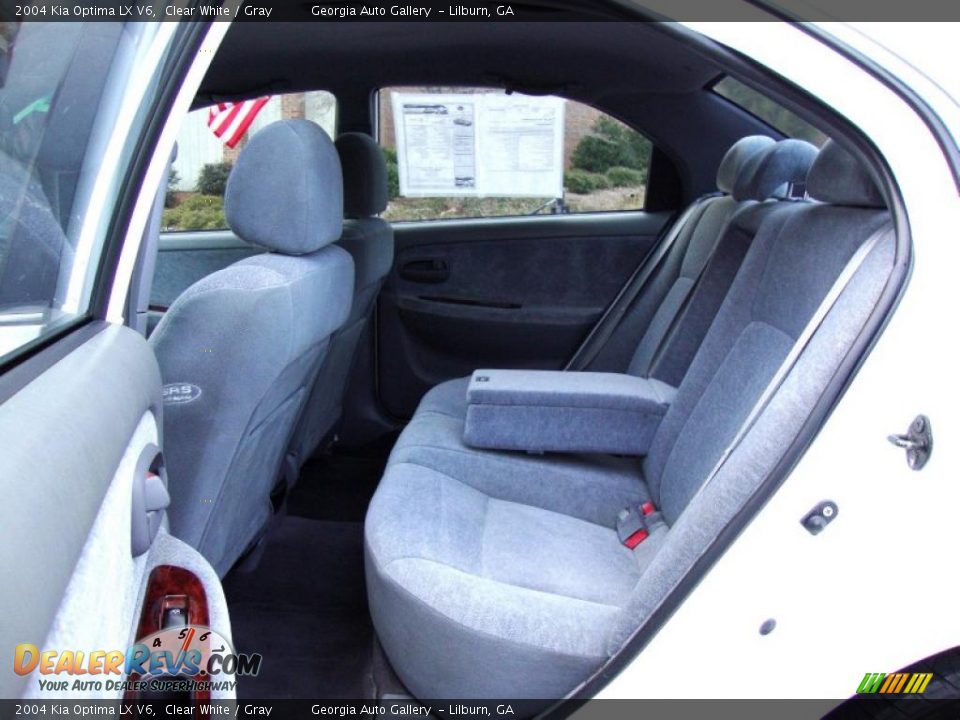 2004 Kia Optima LX V6 Clear White / Gray Photo #16