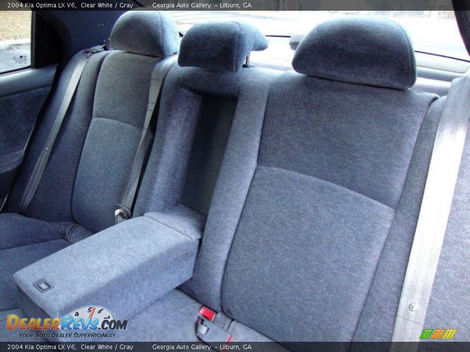 2004 Kia Optima LX V6 Clear White / Gray Photo #18
