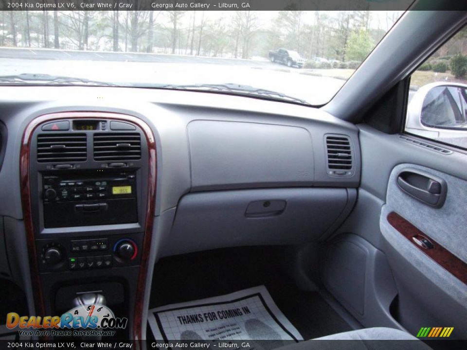 2004 Kia Optima LX V6 Clear White / Gray Photo #20