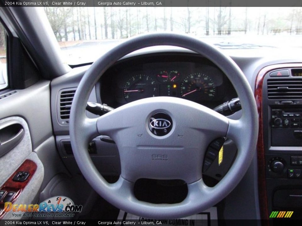 2004 Kia Optima LX V6 Clear White / Gray Photo #21