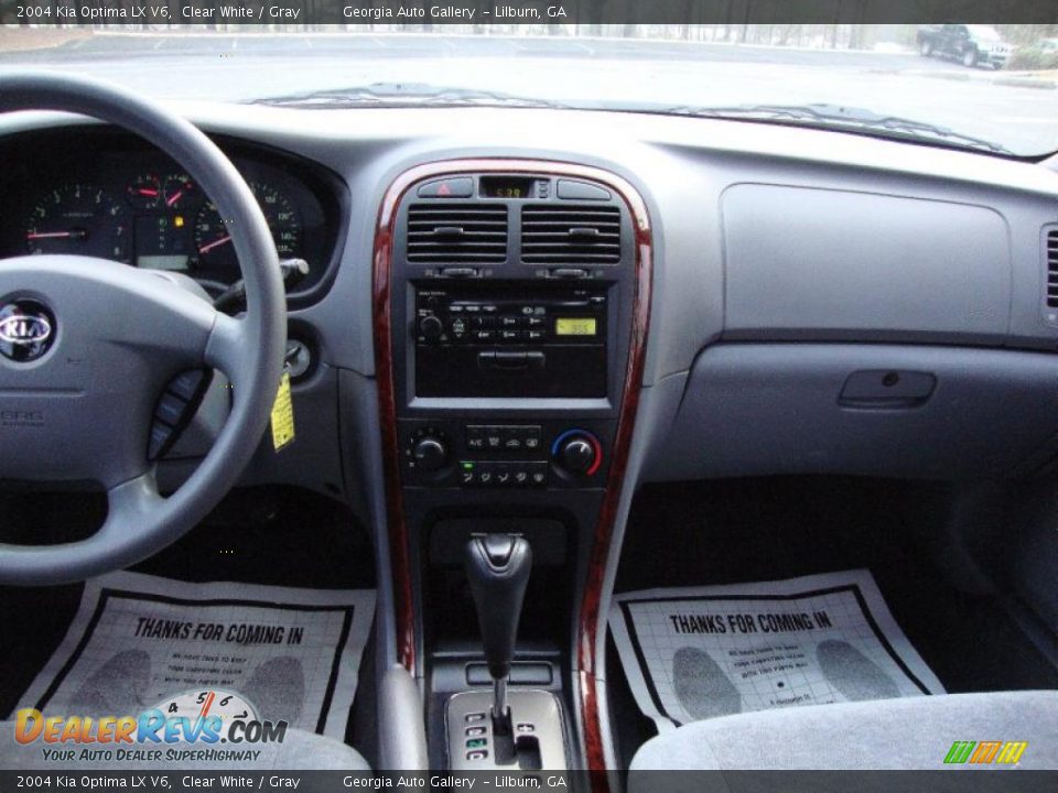 2004 Kia Optima LX V6 Clear White / Gray Photo #22