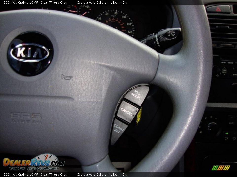 2004 Kia Optima LX V6 Clear White / Gray Photo #27