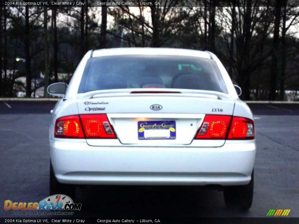 2004 Kia Optima LX V6 Clear White / Gray Photo #28