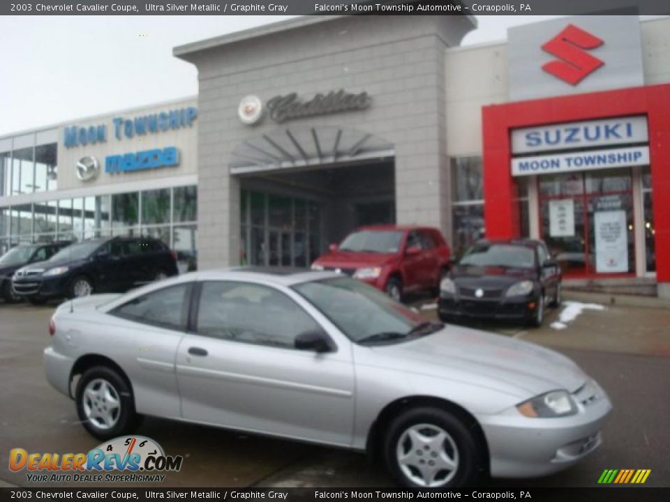 2003 Chevrolet Cavalier Coupe Ultra Silver Metallic / Graphite Gray Photo #1