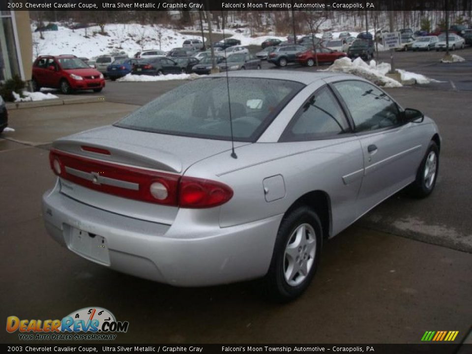 2003 Chevrolet Cavalier Coupe Ultra Silver Metallic / Graphite Gray Photo #2