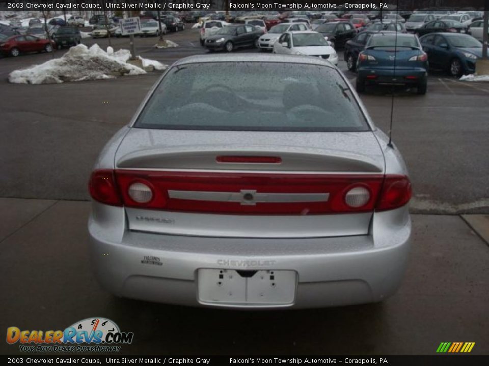 2003 Chevrolet Cavalier Coupe Ultra Silver Metallic / Graphite Gray Photo #3