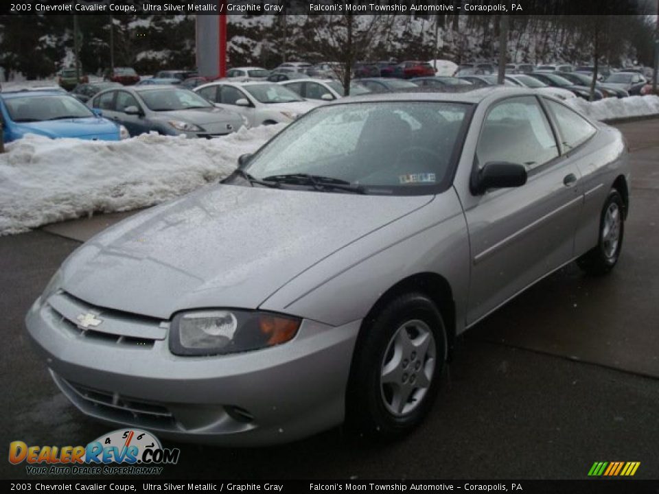 2003 Chevrolet Cavalier Coupe Ultra Silver Metallic / Graphite Gray Photo #5