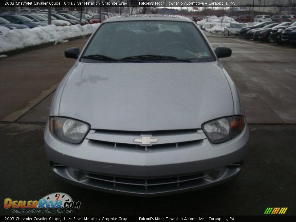 2003 Chevrolet Cavalier Coupe Ultra Silver Metallic / Graphite Gray Photo #6