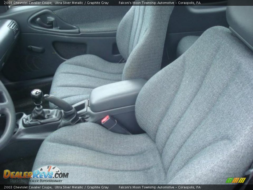 2003 Chevrolet Cavalier Coupe Ultra Silver Metallic / Graphite Gray Photo #8
