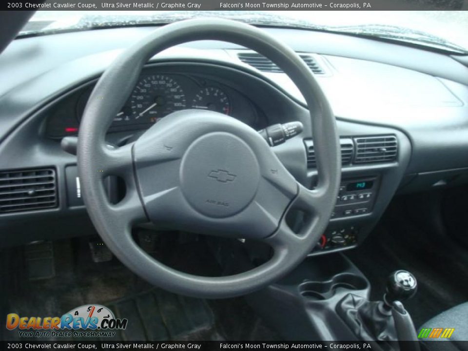 2003 Chevrolet Cavalier Coupe Ultra Silver Metallic / Graphite Gray Photo #10