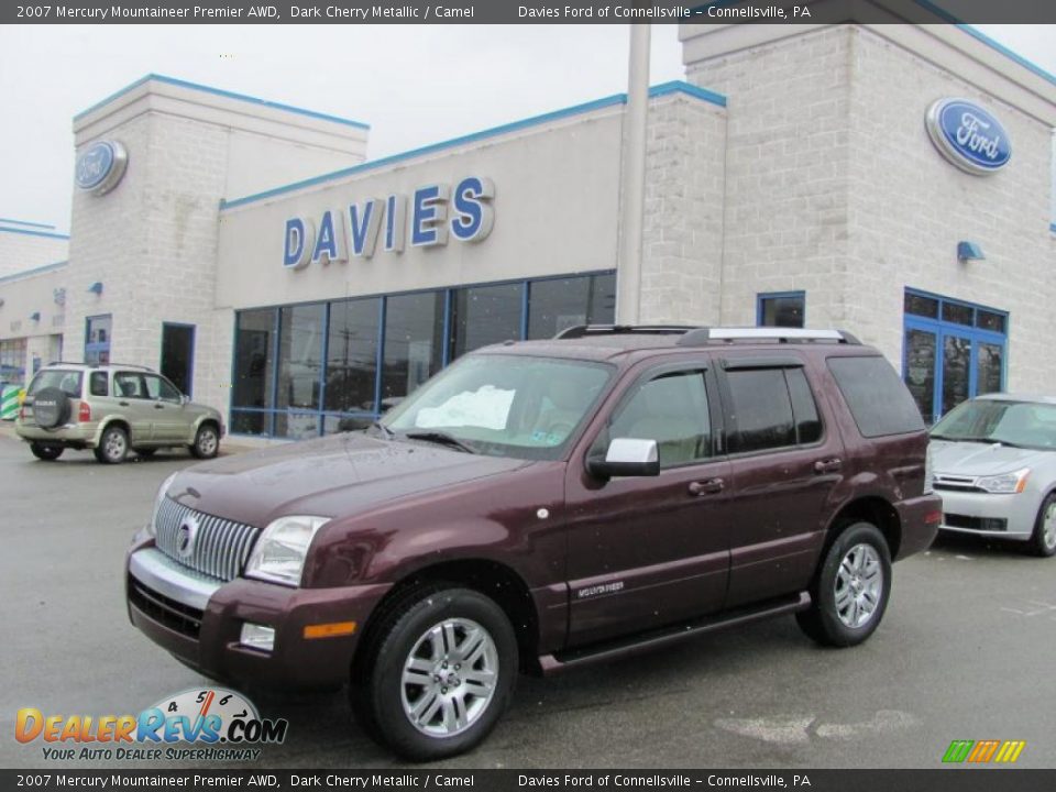 2007 Mercury Mountaineer Premier AWD Dark Cherry Metallic / Camel Photo #1