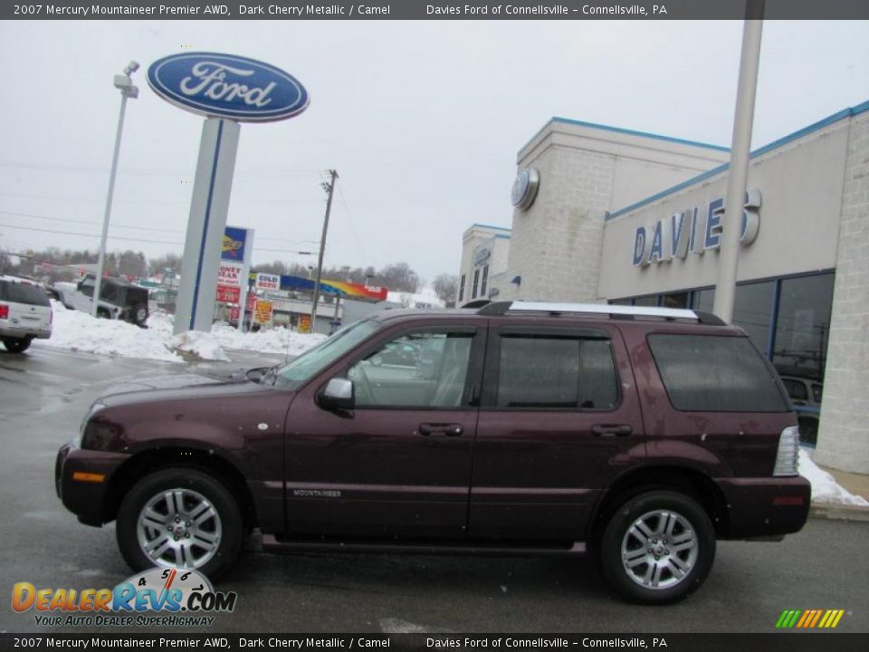 2007 Mercury Mountaineer Premier AWD Dark Cherry Metallic / Camel Photo #2