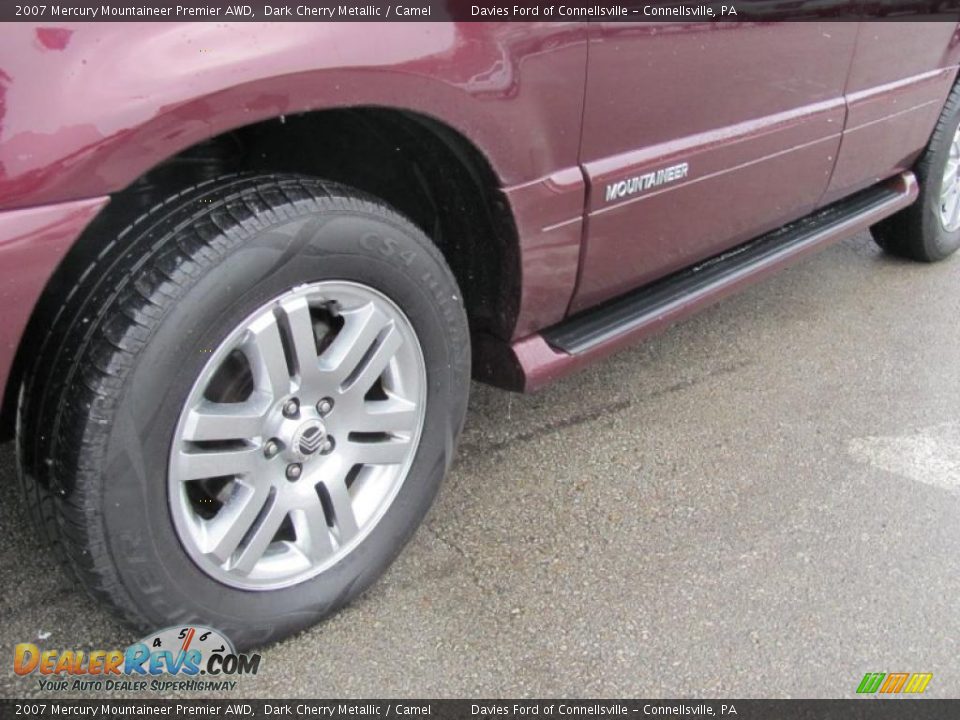 2007 Mercury Mountaineer Premier AWD Dark Cherry Metallic / Camel Photo #3