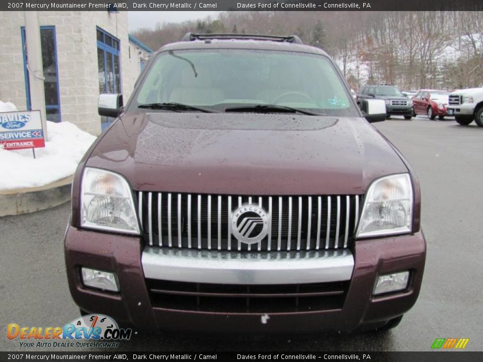 2007 Mercury Mountaineer Premier AWD Dark Cherry Metallic / Camel Photo #4