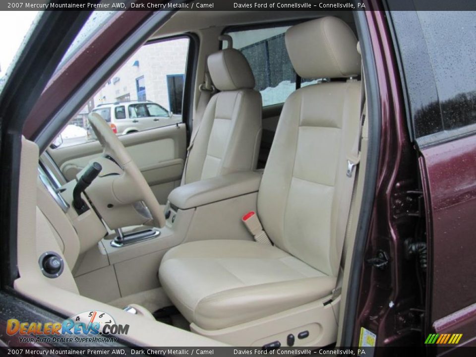 2007 Mercury Mountaineer Premier AWD Dark Cherry Metallic / Camel Photo #9
