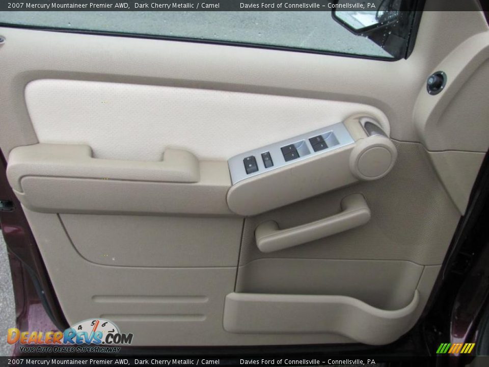 2007 Mercury Mountaineer Premier AWD Dark Cherry Metallic / Camel Photo #10