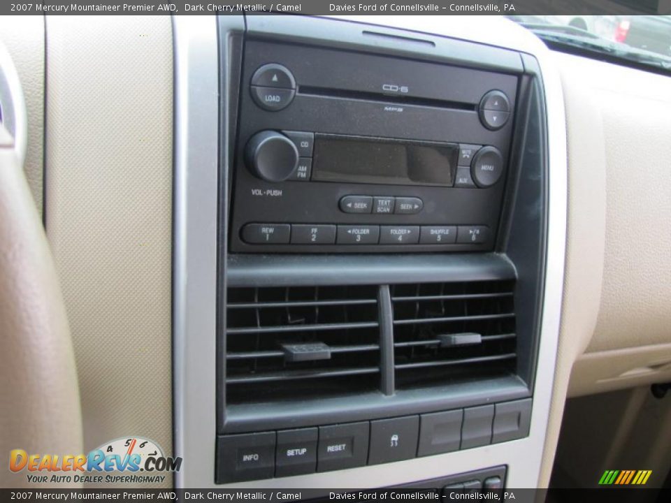 2007 Mercury Mountaineer Premier AWD Dark Cherry Metallic / Camel Photo #11