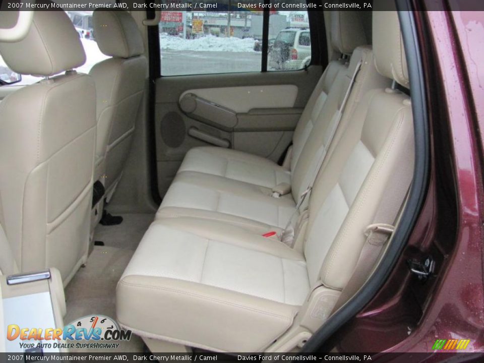 2007 Mercury Mountaineer Premier AWD Dark Cherry Metallic / Camel Photo #12