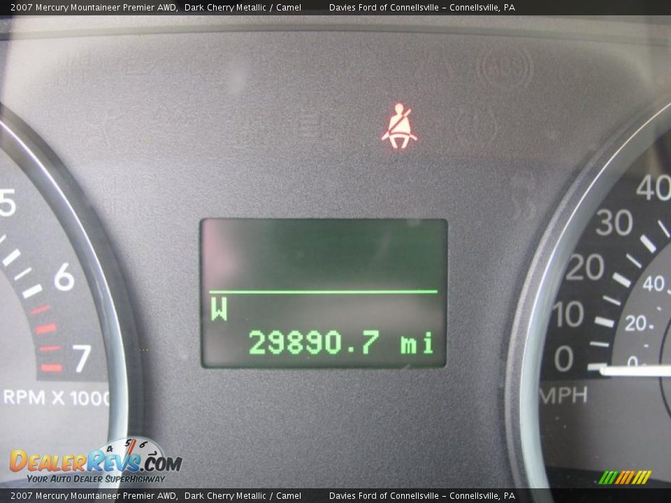 2007 Mercury Mountaineer Premier AWD Dark Cherry Metallic / Camel Photo #15