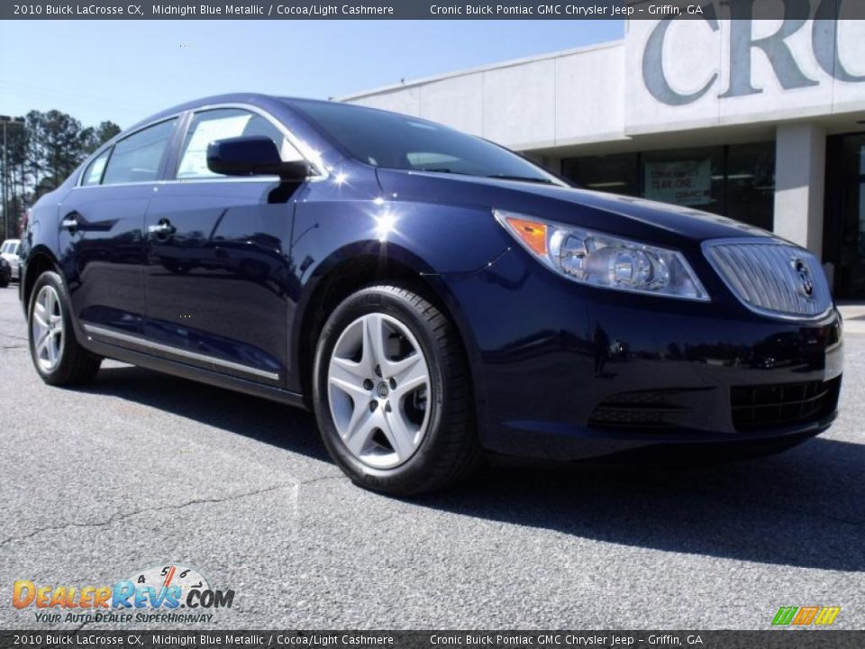 2010 Buick LaCrosse CX Midnight Blue Metallic / Cocoa/Light Cashmere Photo #2
