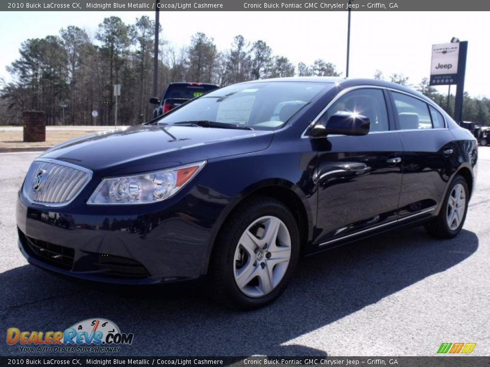 2010 Buick LaCrosse CX Midnight Blue Metallic / Cocoa/Light Cashmere Photo #4