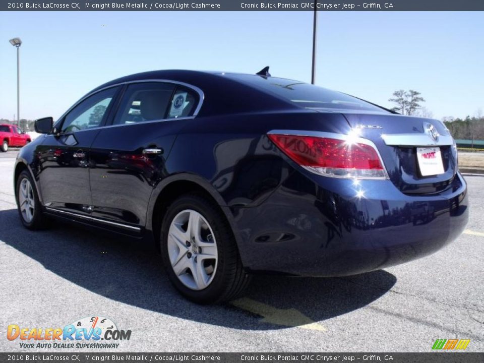 2010 Buick LaCrosse CX Midnight Blue Metallic / Cocoa/Light Cashmere Photo #6