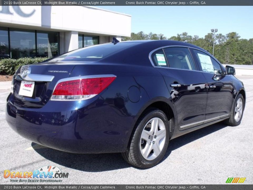 2010 Buick LaCrosse CX Midnight Blue Metallic / Cocoa/Light Cashmere Photo #8
