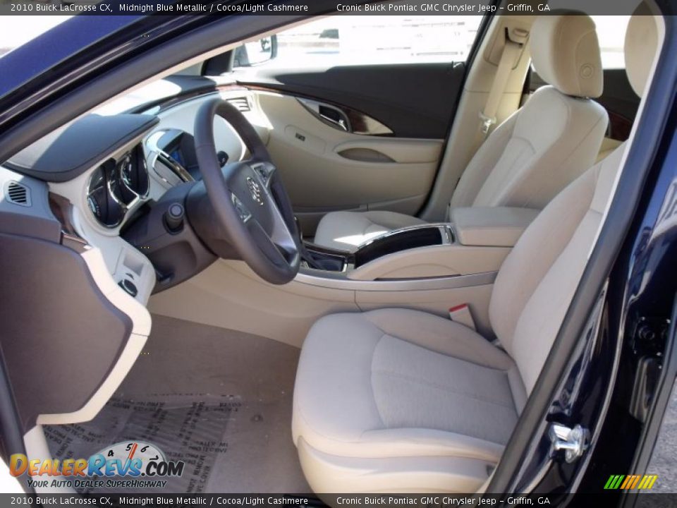2010 Buick LaCrosse CX Midnight Blue Metallic / Cocoa/Light Cashmere Photo #11