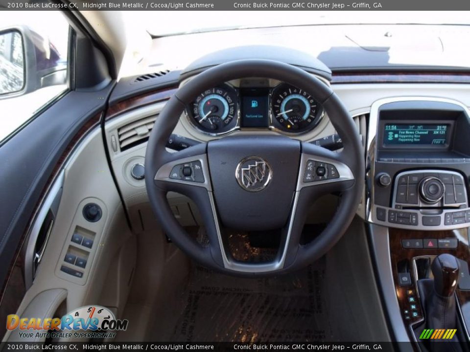 2010 Buick LaCrosse CX Midnight Blue Metallic / Cocoa/Light Cashmere Photo #16